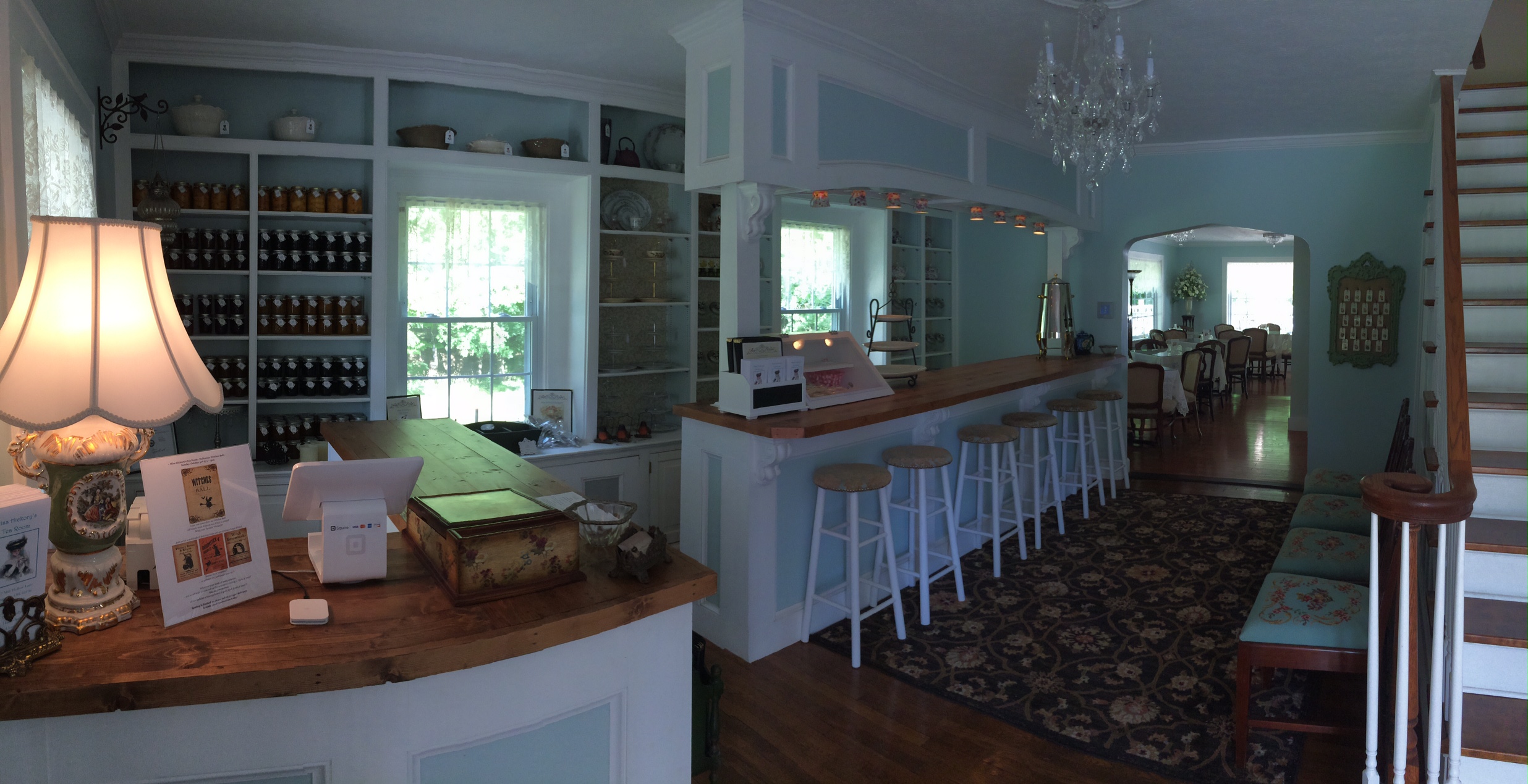 Front parlor waiting area and checkout
