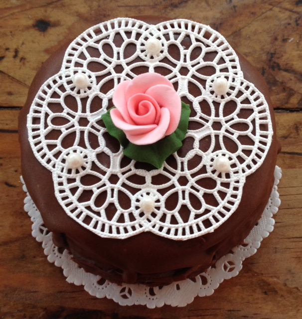 Miss Hickory's signature chocolate cake
