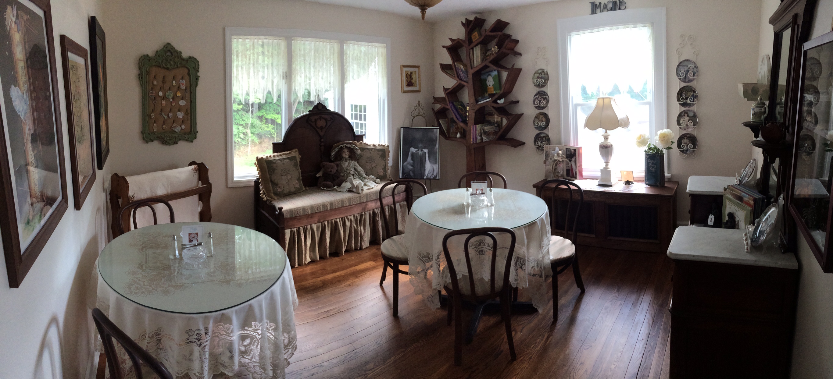 Storybook Tea Room on the upper level