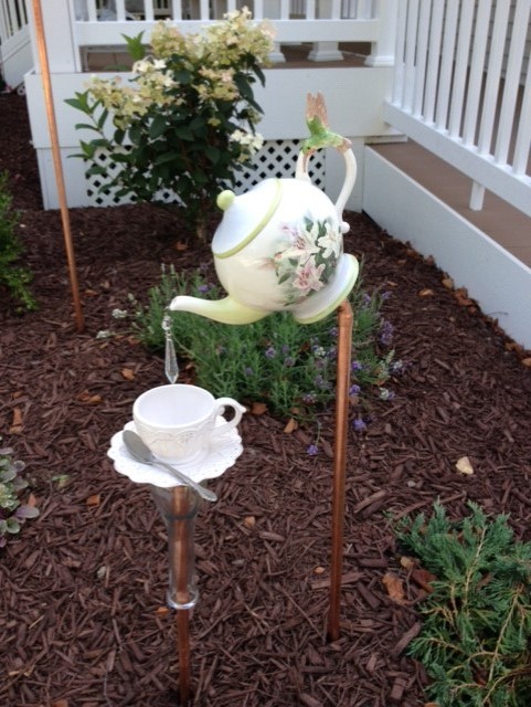 Teapot garden art