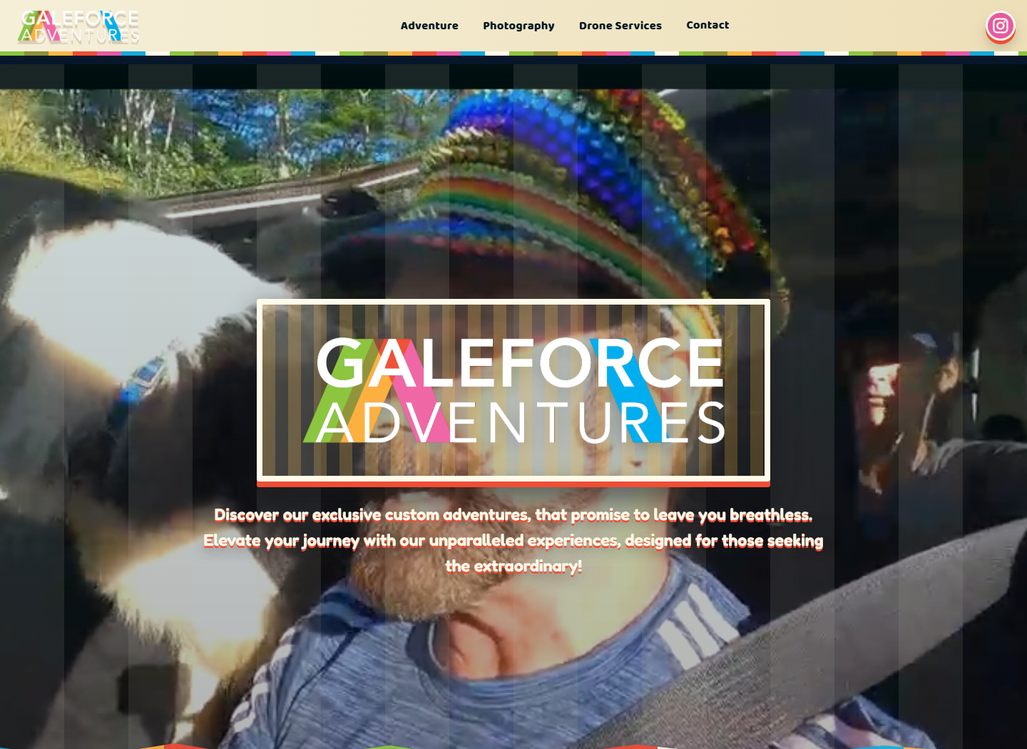 Galeforce Adventures website preview